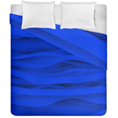 Dark Blue Stripes Seamless Duvet Cover Double Side (california King Size)