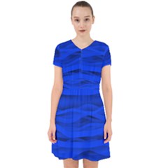 Dark Blue Stripes Seamless Adorable In Chiffon Dress