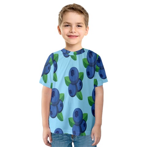 Fruit Nordic Grapes Green Blue Kids  Sport Mesh Tee by Mariart