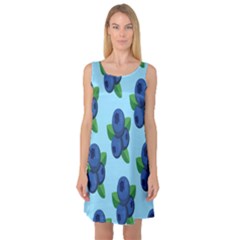 Fruit Nordic Grapes Green Blue Sleeveless Satin Nightdress by Mariart