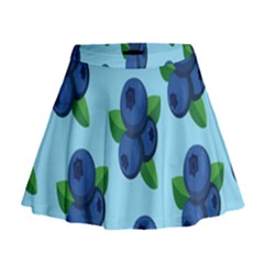 Fruit Nordic Grapes Green Blue Mini Flare Skirt by Mariart