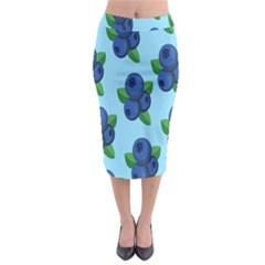 Fruit Nordic Grapes Green Blue Midi Pencil Skirt by Mariart