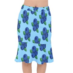 Fruit Nordic Grapes Green Blue Mermaid Skirt by Mariart