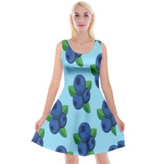 Fruit Nordic Grapes Green Blue Reversible Velvet Sleeveless Dress by Mariart