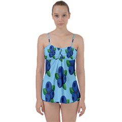 Fruit Nordic Grapes Green Blue Babydoll Tankini Set