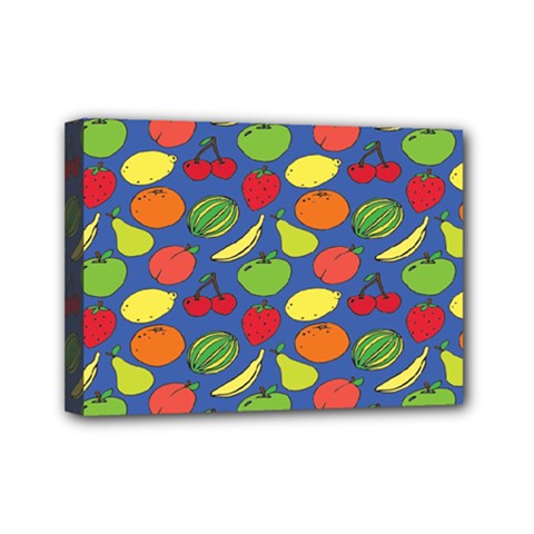 Fruit Melon Cherry Apple Strawberry Banana Apple Mini Canvas 7  X 5  by Mariart