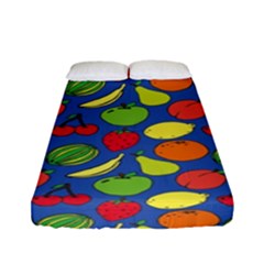 Fruit Melon Cherry Apple Strawberry Banana Apple Fitted Sheet (full/ Double Size) by Mariart