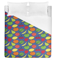 Fruit Melon Cherry Apple Strawberry Banana Apple Duvet Cover (queen Size) by Mariart