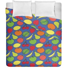 Fruit Melon Cherry Apple Strawberry Banana Apple Duvet Cover Double Side (california King Size) by Mariart