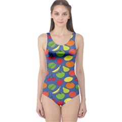 Fruit Melon Cherry Apple Strawberry Banana Apple One Piece Swimsuit