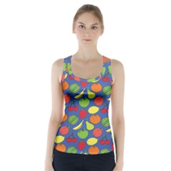 Fruit Melon Cherry Apple Strawberry Banana Apple Racer Back Sports Top