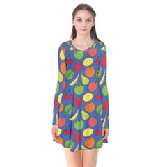 Fruit Melon Cherry Apple Strawberry Banana Apple Flare Dress