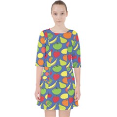 Fruit Melon Cherry Apple Strawberry Banana Apple Pocket Dress by Mariart