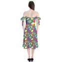 Fruit Melon Cherry Apple Strawberry Banana Apple Shoulder Tie Bardot Midi Dress View2