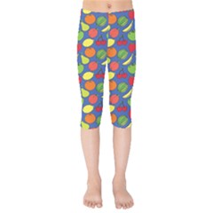 Fruit Melon Cherry Apple Strawberry Banana Apple Kids  Capri Leggings 