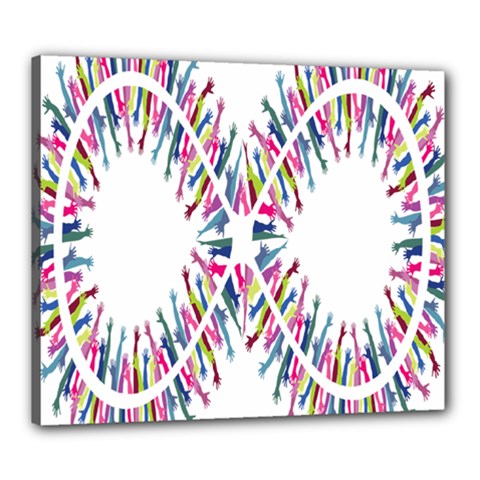 Free Symbol Hands Canvas 24  X 20  by Mariart