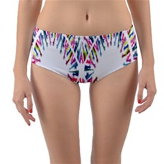 Free Symbol Hands Reversible Mid-waist Bikini Bottoms