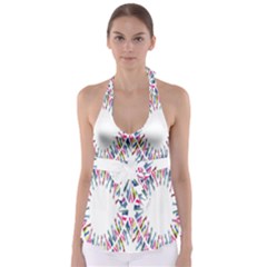 Free Symbol Hands Babydoll Tankini Top