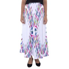 Free Symbol Hands Flared Maxi Skirt by Mariart