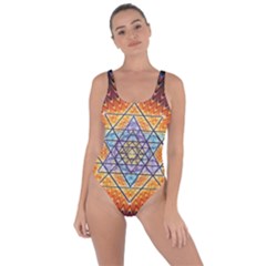 Cosmik Triangle Space Rainbow Light Blue Gold Orange Bring Sexy Back Swimsuit by Mariart