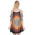 Cosmik Triangle Space Rainbow Light Blue Gold Orange Cutout Spaghetti Strap Chiffon Dress View2