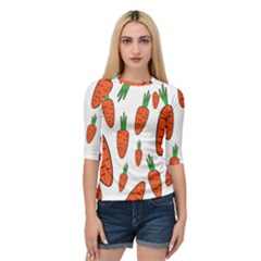 Fruit Vegetable Carrots Quarter Sleeve Raglan Tee