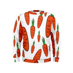 Fruit Vegetable Carrots Kids  Sweatshirt by Mariart