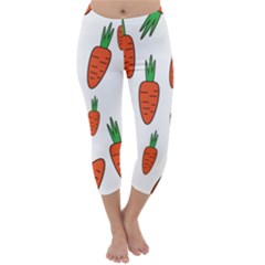 Fruit Vegetable Carrots Capri Winter Leggings 