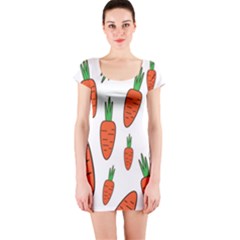 Fruit Vegetable Carrots Short Sleeve Bodycon Dress by Mariart