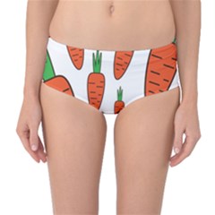 Fruit Vegetable Carrots Mid-waist Bikini Bottoms