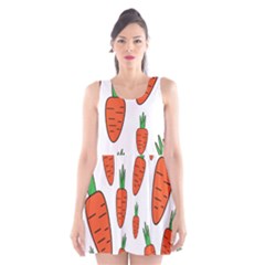 Fruit Vegetable Carrots Scoop Neck Skater Dress by Mariart