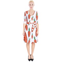 Fruit Vegetable Carrots Wrap Up Cocktail Dress by Mariart