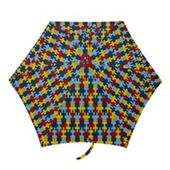 Fuzzle Red Blue Yellow Colorful Mini Folding Umbrellas by Mariart