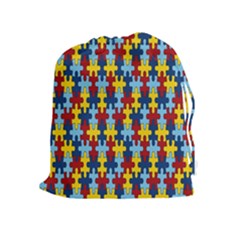 Fuzzle Red Blue Yellow Colorful Drawstring Pouches (extra Large)