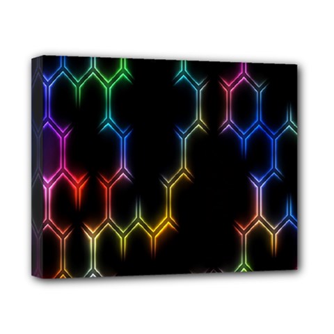 Grid Light Colorful Bright Ultra Canvas 10  X 8 