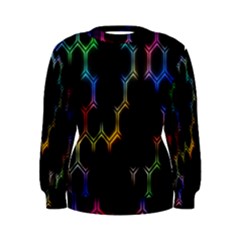 Grid Light Colorful Bright Ultra Women s Sweatshirt by Mariart