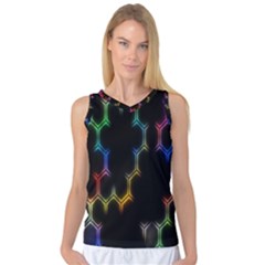 Grid Light Colorful Bright Ultra Women s Basketball Tank Top