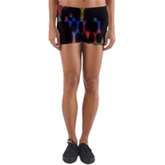 Grid Light Colorful Bright Ultra Yoga Shorts