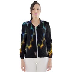 Grid Light Colorful Bright Ultra Wind Breaker (women) by Mariart