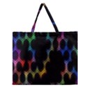 Grid Light Colorful Bright Ultra Zipper Large Tote Bag View1