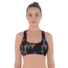 Grid Light Colorful Bright Ultra Cross Back Sports Bra