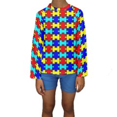 Game Puzzle Kids  Long Sleeve Swimwear by Mariart