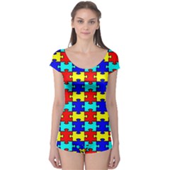 Game Puzzle Boyleg Leotard 