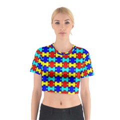 Game Puzzle Cotton Crop Top by Mariart