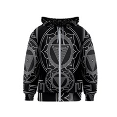 Kali Yantra Inverted Kids  Zipper Hoodie by Mariart