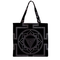 Kali Yantra Inverted Zipper Grocery Tote Bag by Mariart