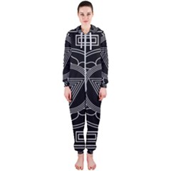 Kali Yantra Inverted Hooded Jumpsuit (ladies)  by Mariart