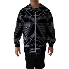 Kali Yantra Inverted Hooded Wind Breaker (kids) by Mariart