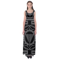 Kali Yantra Inverted Empire Waist Maxi Dress by Mariart