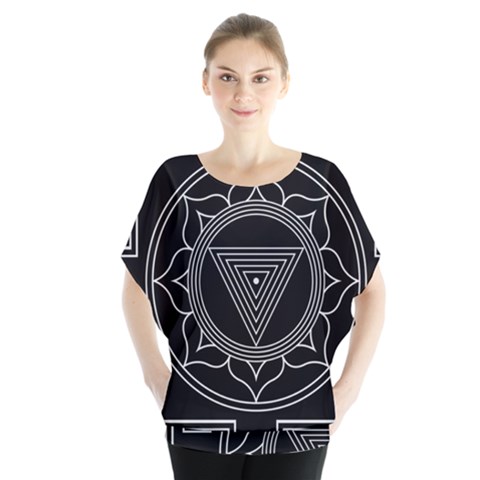 Kali Yantra Inverted Blouse by Mariart